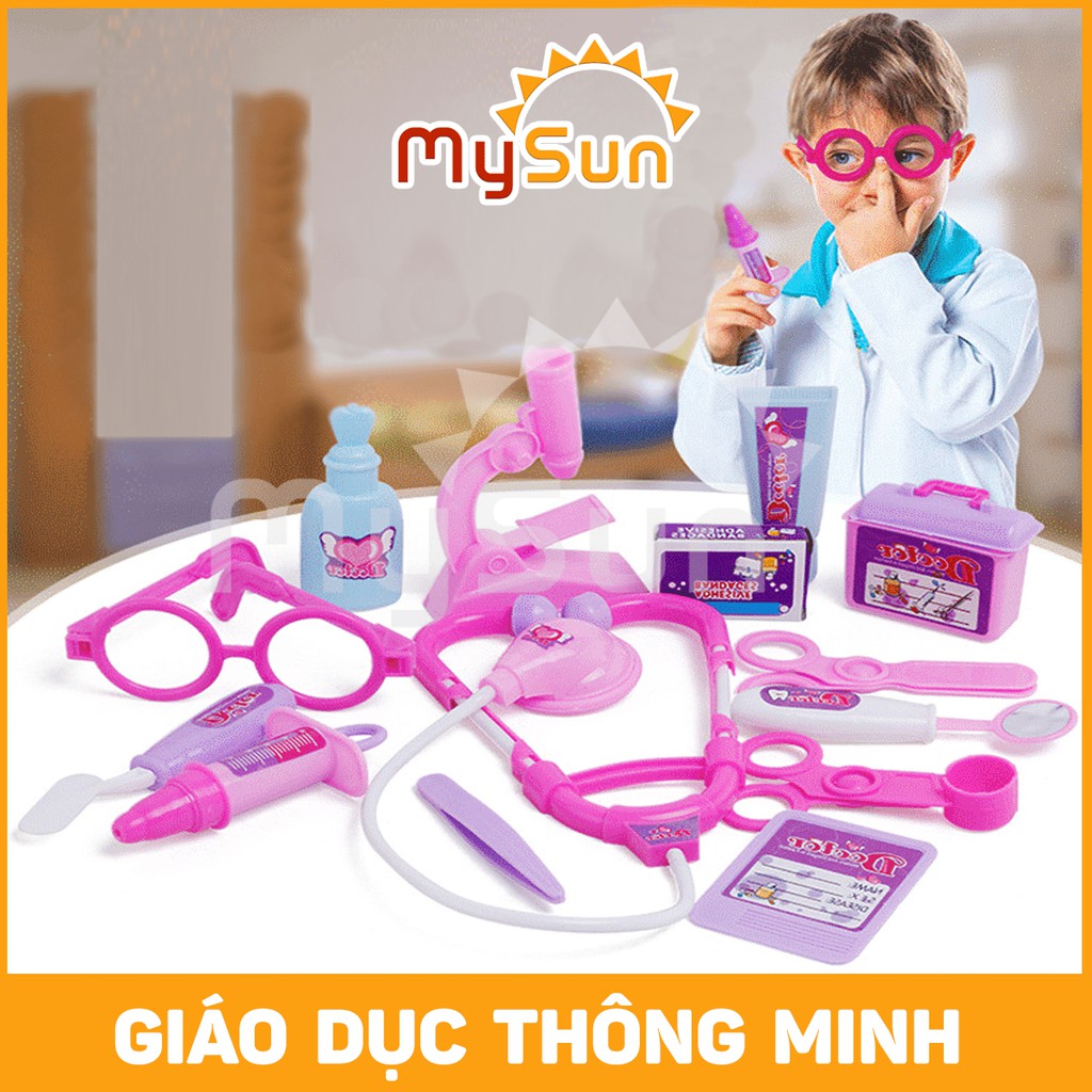 Vali đồ chơi BÁC SĨ cho bé trai - gái | Bộ đồ chơi ống nghe khám bệnh bác sỹ giáo dục cho trẻ em nhựa ABS - MySUN