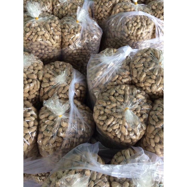 Túi 1KG đậu phộng rang sấy khô nguyên vỏ ăn liền ngọt bùi