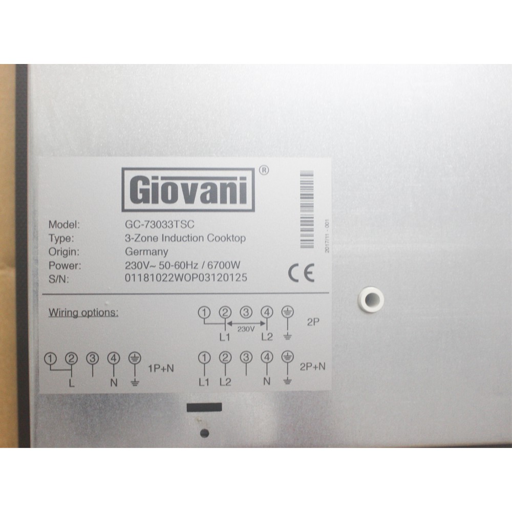 [SALE UP TO 50%] Bếp từ Giovani GC 73033TSC
