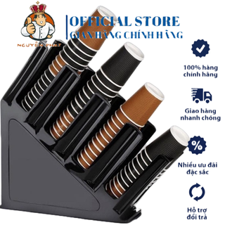 Khay Úp Cốc Chéo 4 Ngăn Nhựa Cao Cấp, Khay úp ly, Kệ đựng ly, cốc trà sữa , kệ take away - Dụng Cụ Pha Chế Đà Nẵng