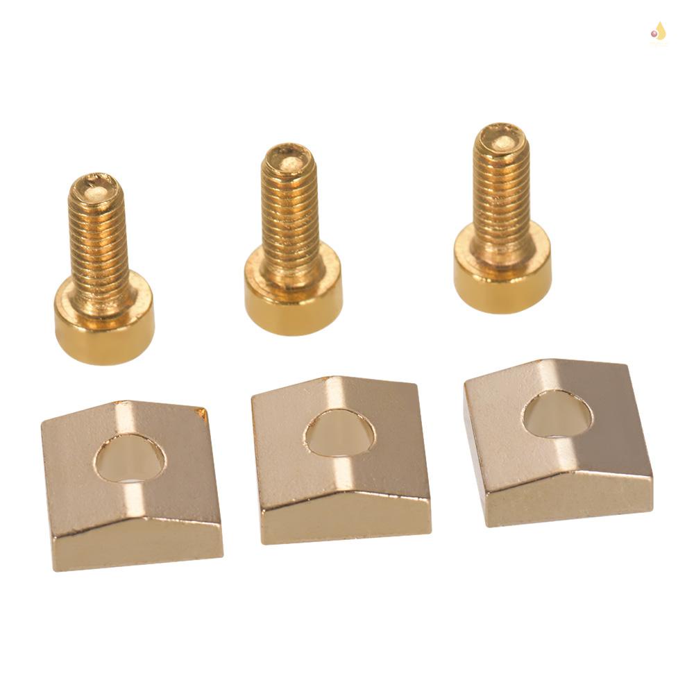 Bộ 3 Phụ Kiện Khóa Dây Đàn Guitar Điện Bằng Kim Loại Hình Lục Giác + Ốc Vít