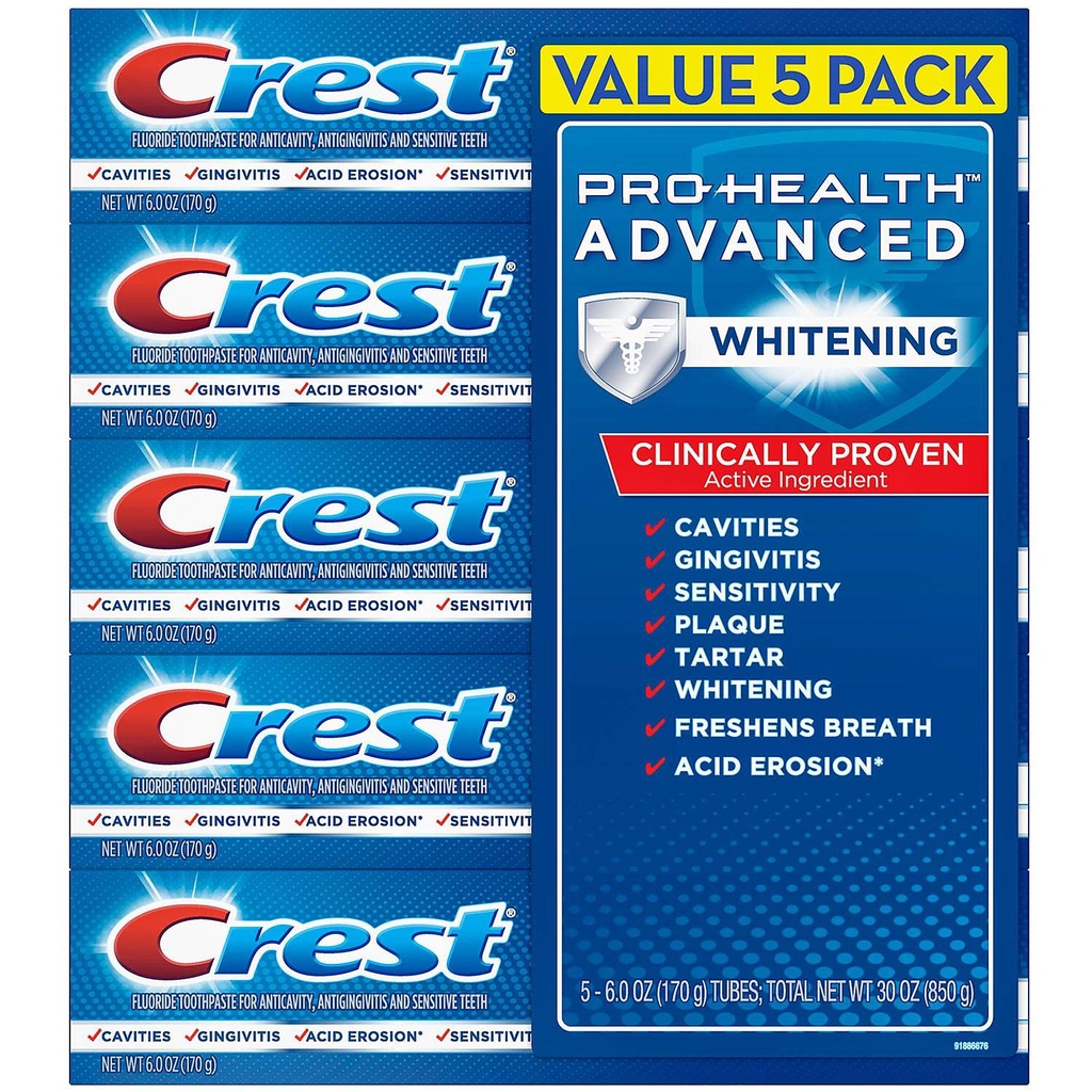 Kem đánh răng Crest Pro Health Advanced Whitening 170g - Date 2024