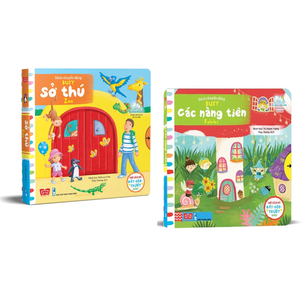 Sách chuyển động - Busy – Trạm cứu hỏa – Trồng trọt – Kỳ nghỉ - Làm bánh – Sở thú – Các nàng tiên