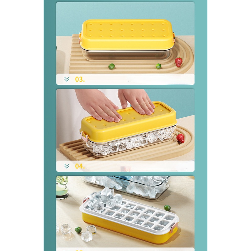 Khay Làm Đá Viên Chất Liệu Cấp Thực Phẩm Nhẹ Sang Trọng