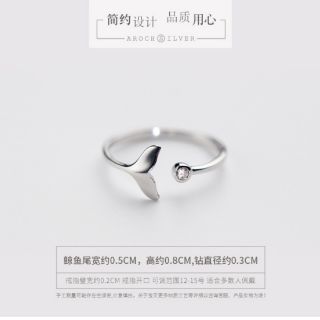 Mẫu Nhẫn cá S925 80k