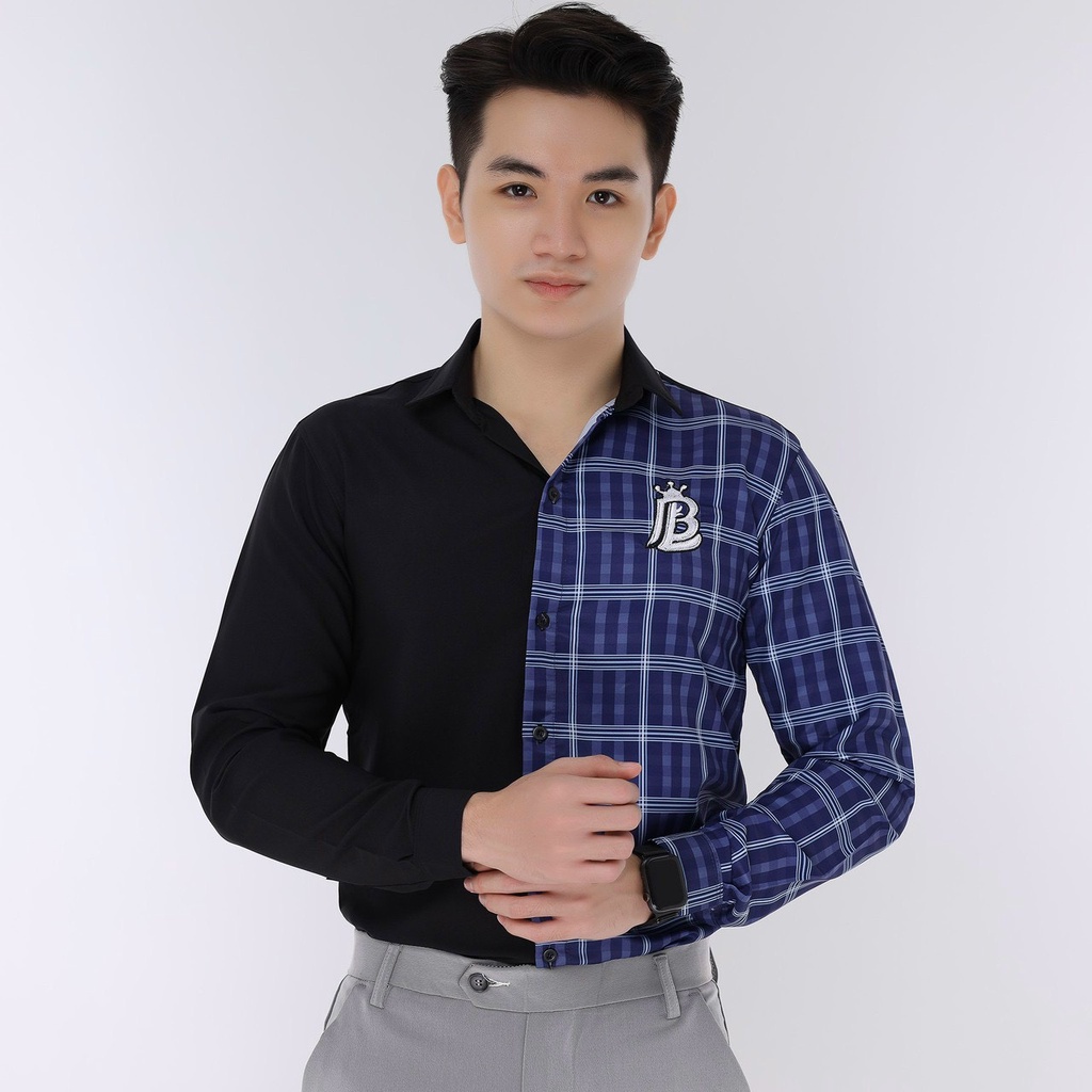 Áo sơ mi nam phong cách phối màu phong cách (KÈM ẢNH THẬT) chất lụa mềm mại chống nhăn Lady-Hn Store88 sm4
