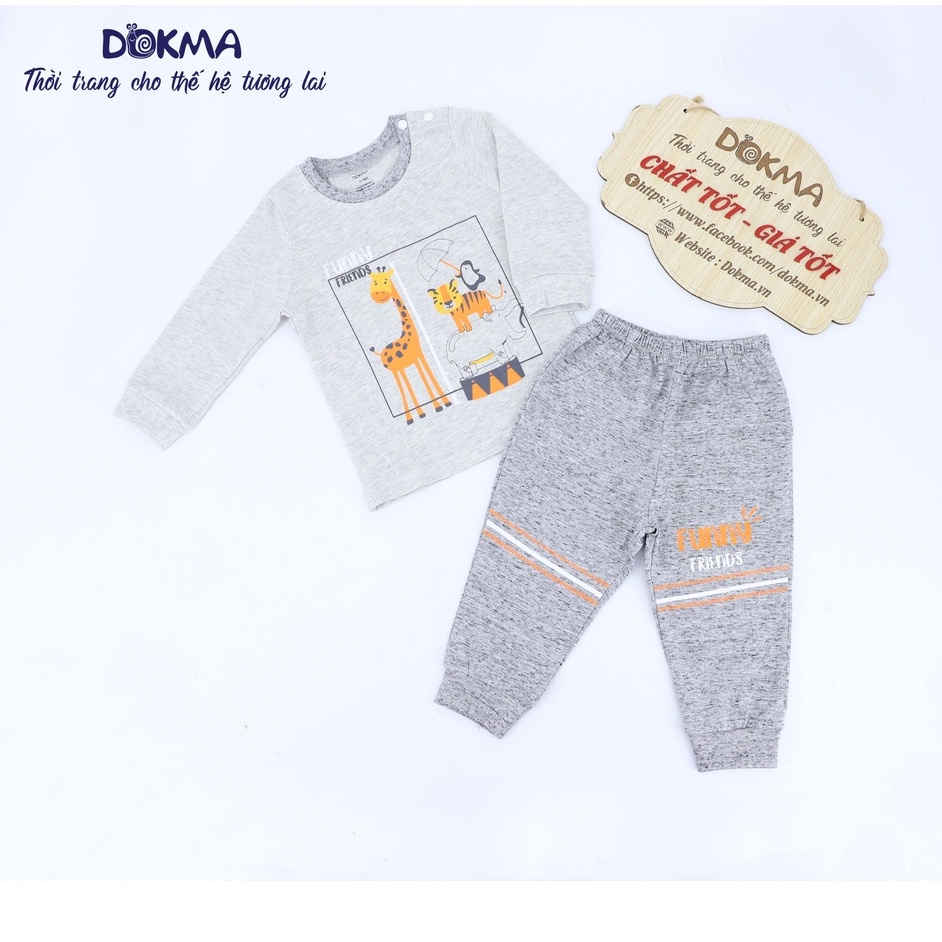 DMB356 Bộ quần áo cài vai dài tay Dokma (9-36M)