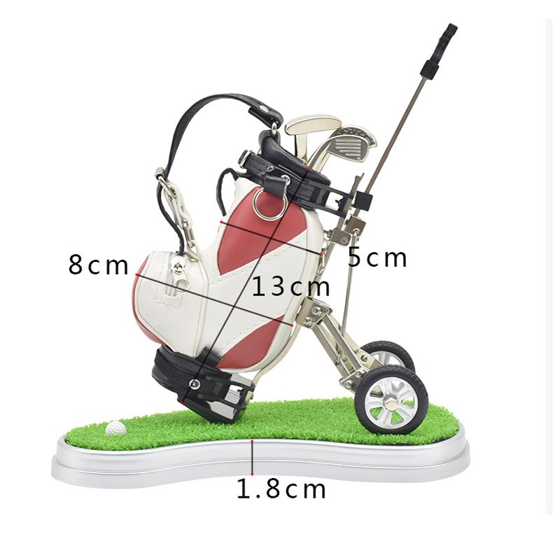 New 2021 - Quà tặng cho doanh nhân chơi golf - Bộ bút ký mini - hình bộ túi gậy để bàn sang trọng