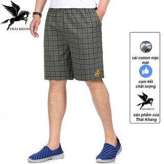 Combo 3 Quần đùi nam mặc nhà cotton caro túi quần có dây kéo loại quần đùi nam mặc nhà hoặc đi chơi