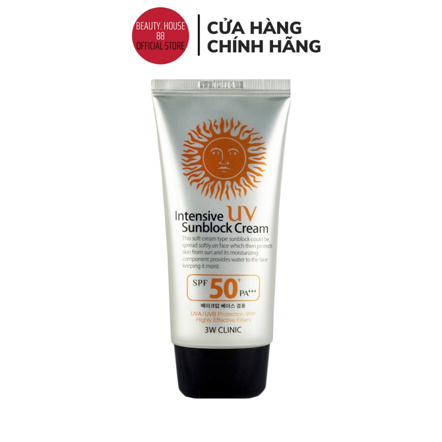 Kem Chống Nắng 3w Clinic intensive UV sunblock cream SPF 50 Pa+++ 70 ml