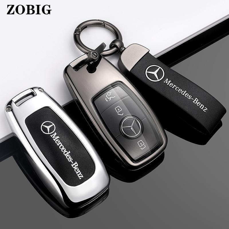 Vỏ Da Hợp Kim Kẽm Bọc Chìa Khóa Xe Hơi Mercedes Benz A C E S class E63 W213 W177 GLK For AMG
