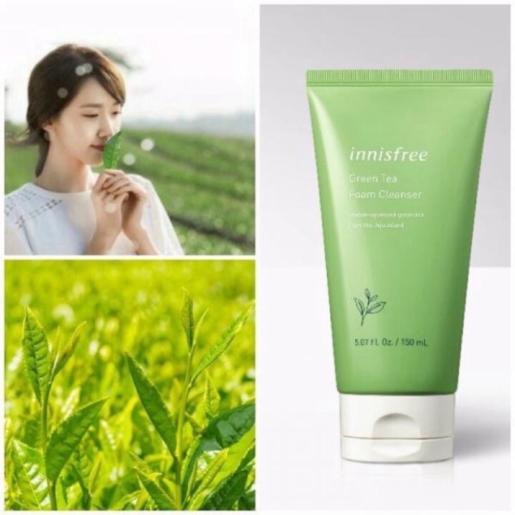 Sữa Rửa Mặt 💕𝑭𝒓𝒆𝒆𝒔𝒉𝒊𝒑💕 SỮA RỬA MẶT TRÀ XANH Innisfree Green Tea Cleansing Foam 150ML- Mẫu Mới