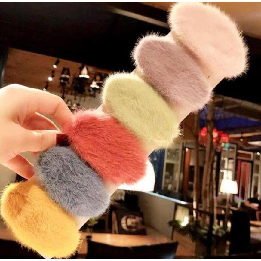 Kẹp Tóc Lông Nhung Dễ Thương Xinh Xắn Dành Cho Bé Gái