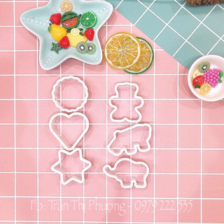 Set 6 khuôn cắt bánh tạo hình thú ngộ nghĩnh