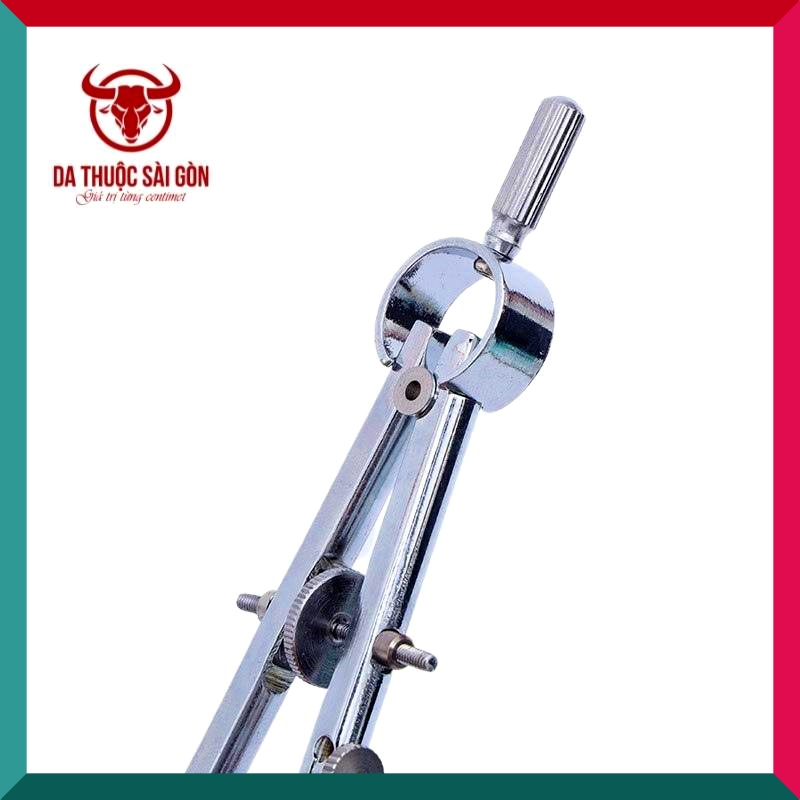 Compa 2 đầu kim lấy dấu, kẻ viền dùng để làm đồ da handmade - Da Thuộc Sài Gòn - COMPA04