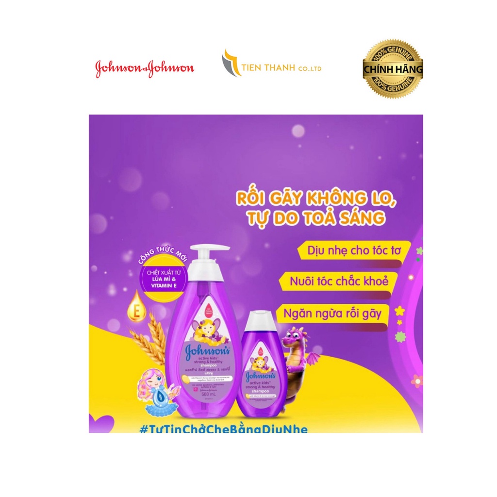 Dầu gội Johnsons Baby Các Loại ( Óng mượt/ Chắc khỏe cho bé gái/ Thơm mát năng động )- Hàng chính hã