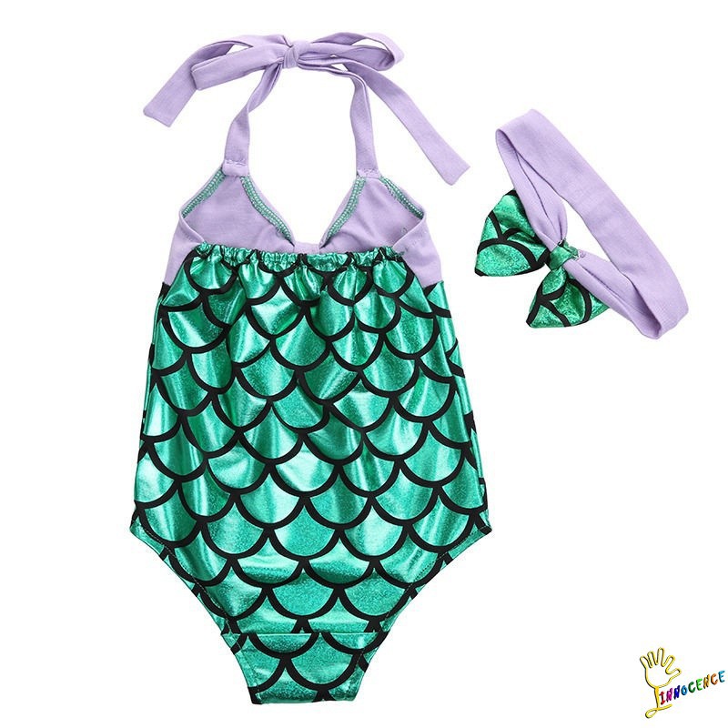 ❤XZQ-Fashion  Stock Mermaid Toddler Kids Girls Swimwear Bikini Set Swimsuit Bathing Suit