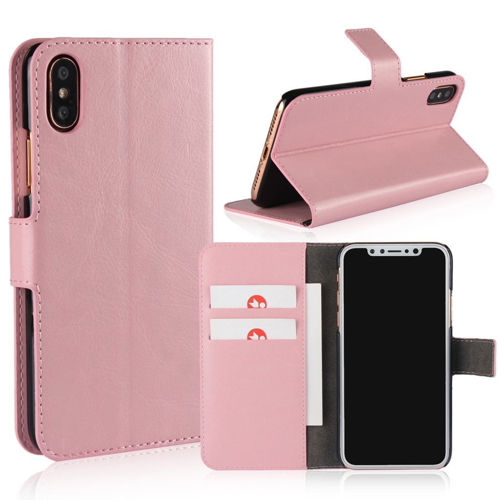 Bao da PU nắp gập kiêm ví phong cách sang trọng dành cho iPhone X | BigBuy360 - bigbuy360.vn