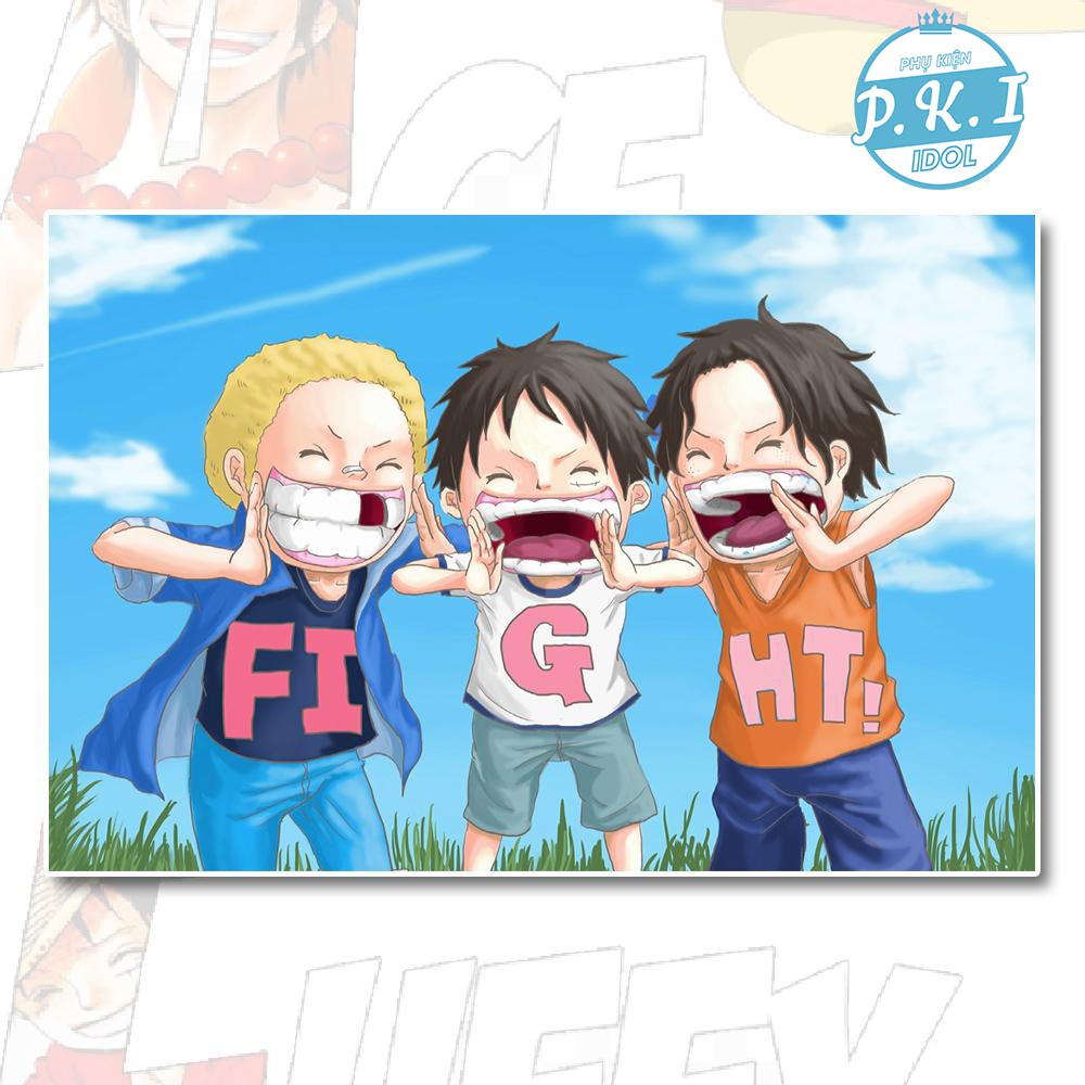 COMBO BỘ ẢNH LUFFY X ACE X SABO - QUÀ TẶNG ANIME