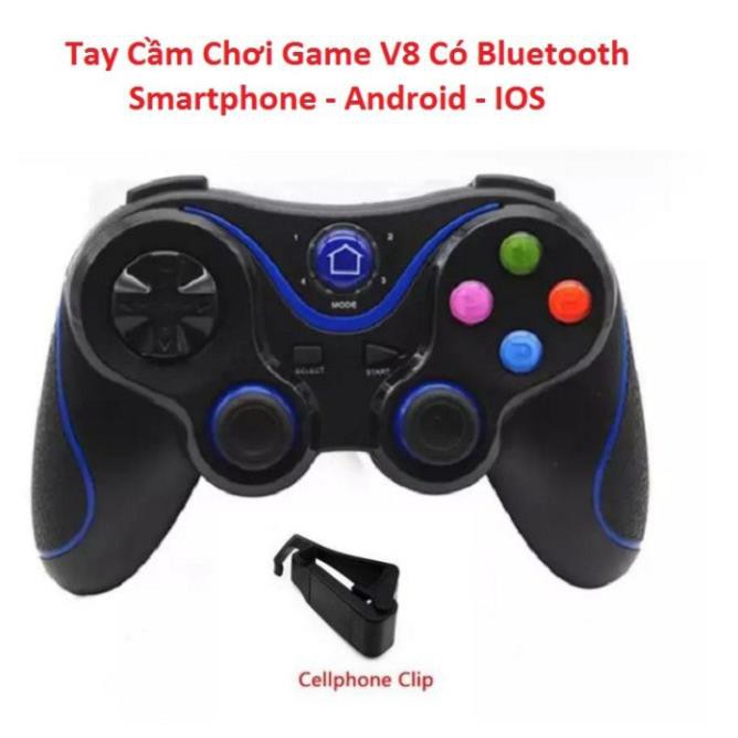 Mua ngay Tay Cầm Chơi Game V8 Có Bluetooth Cho Smartphone, PC, Laptop, Android, IOS, Windows 2020 [Freeship 10k]