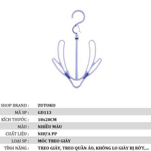Móc phơi giày đồ thông minh tiện lợi GD114