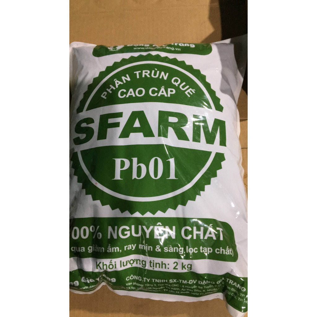 PHÂN TRÙN QUẾ SFARM túi 2KG