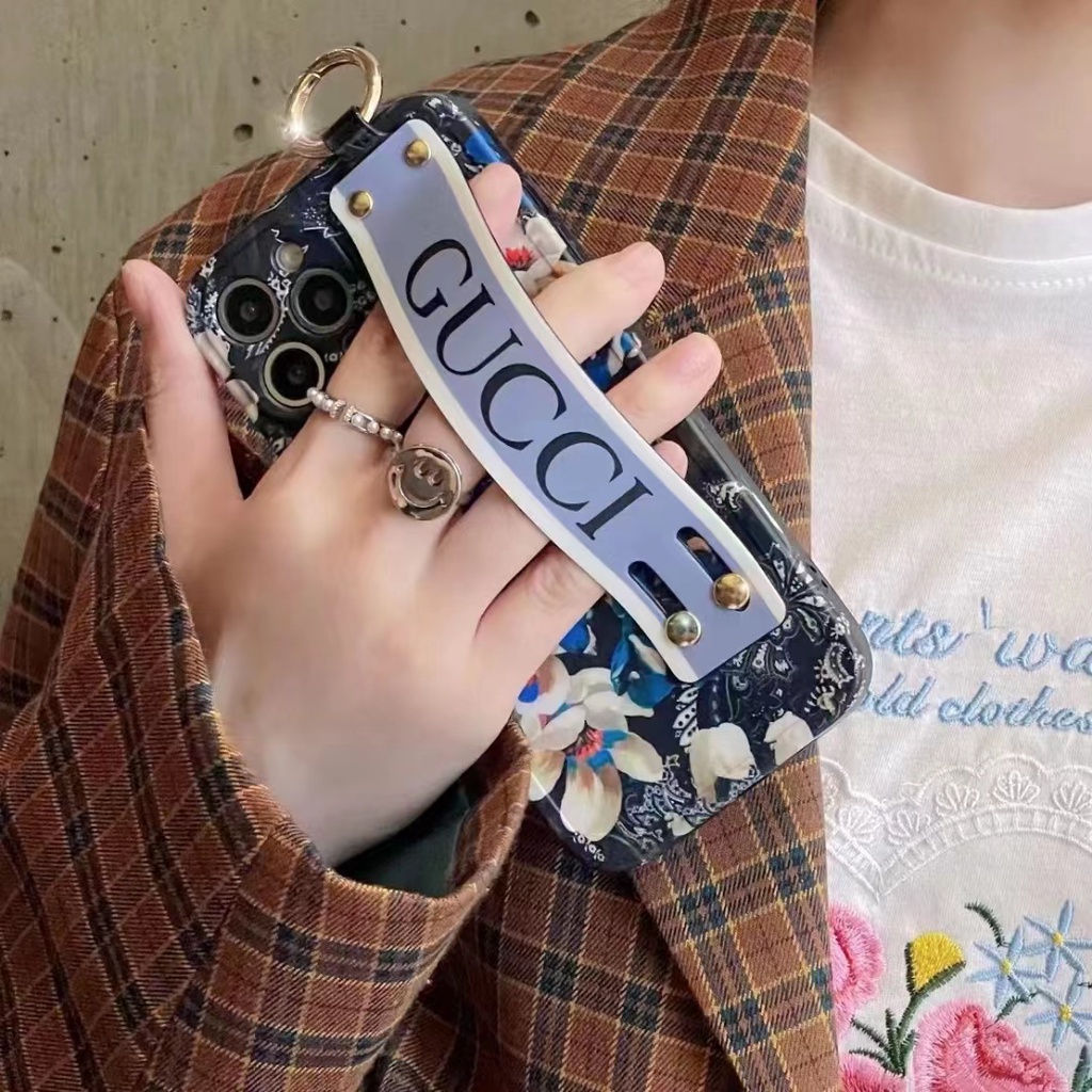 Ốp Điện Thoại Họa Tiết Hoa Vintage Có Dây Đeo Cho IPhone14 PRO MAX 13 13PRO 13PROMAX 12PRO 12PROMAX 11 PRO MAX XSMAX XS XR