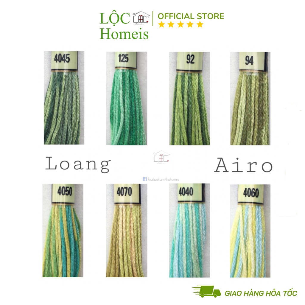 [Chọn màu] Chỉ Loang Airo Chính Hãng Full 54 Màu - LỘC Homeis