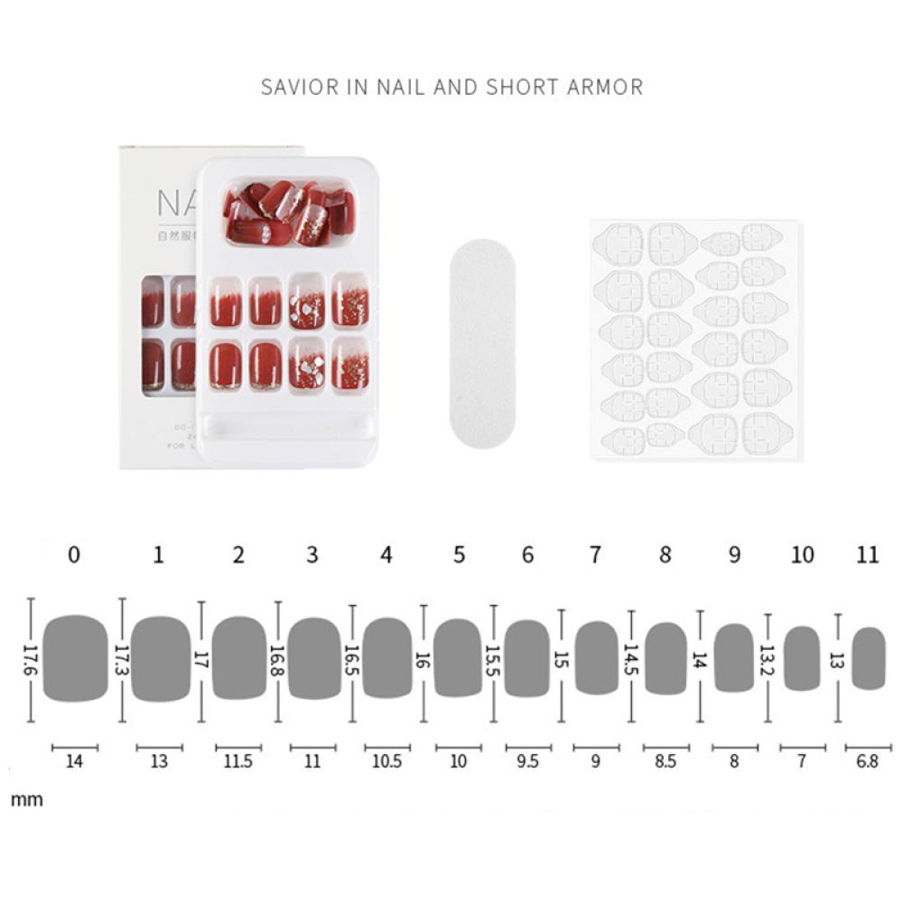 Bộ 24 Móng Tay Giả Nhiều Màu Có Thể Tái Sử Dụng F2M1