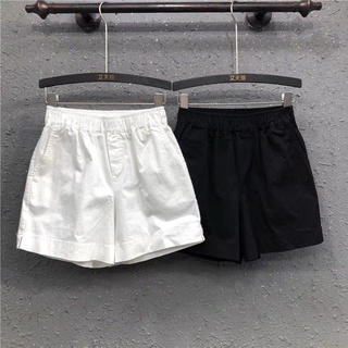 White denim shorts for women in spring and summer, the new Korean version of high waist, loose and thin A-shaped wide-leg casual shorts