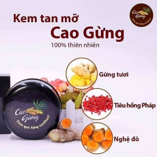 MUA 1 TẶNG 1 . Cao gừng đánh tan mỡ bụng ( tặng gen nịt bụng)