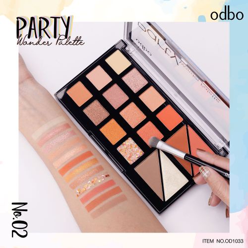 Bảng phấn mắt Odbo 16 ô Party Wonder Palette OD1033 Cocolux