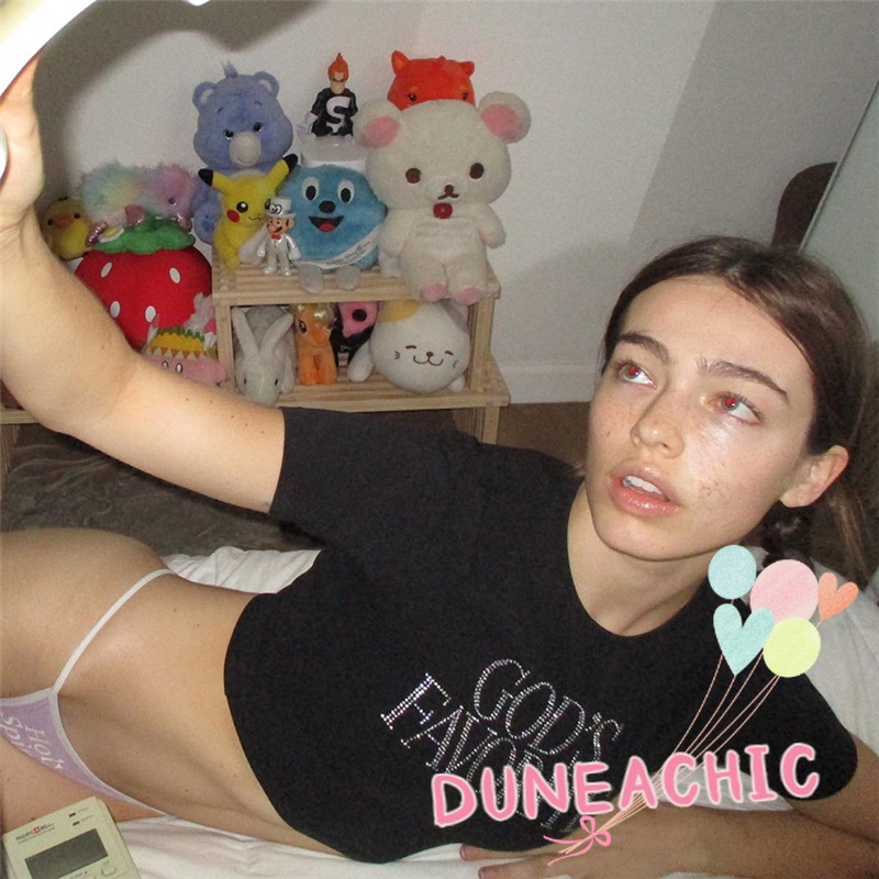 DUNEA Áo Thun Ngắn Tay Cổ Tròn Thời Trang Dành Cho Nữ