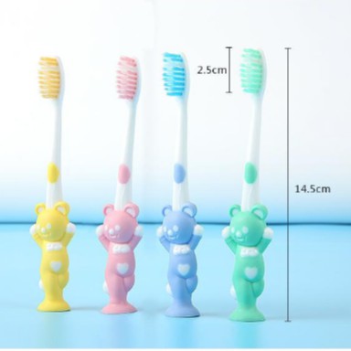 Set 4 bàn chải đánh răng hình thú nhiều màu loại cao cấp cho bé mẫu cực mới