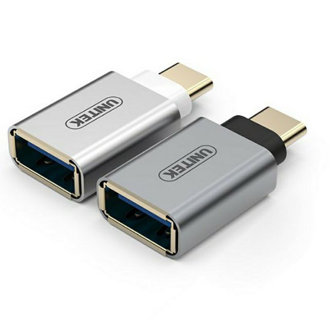 Đầu chuyển OTG từ USB 3.1 sang typeC 3.1 Unitek Y-A025CGY hỗ trợ Windows/Mac OS/Android (xám)