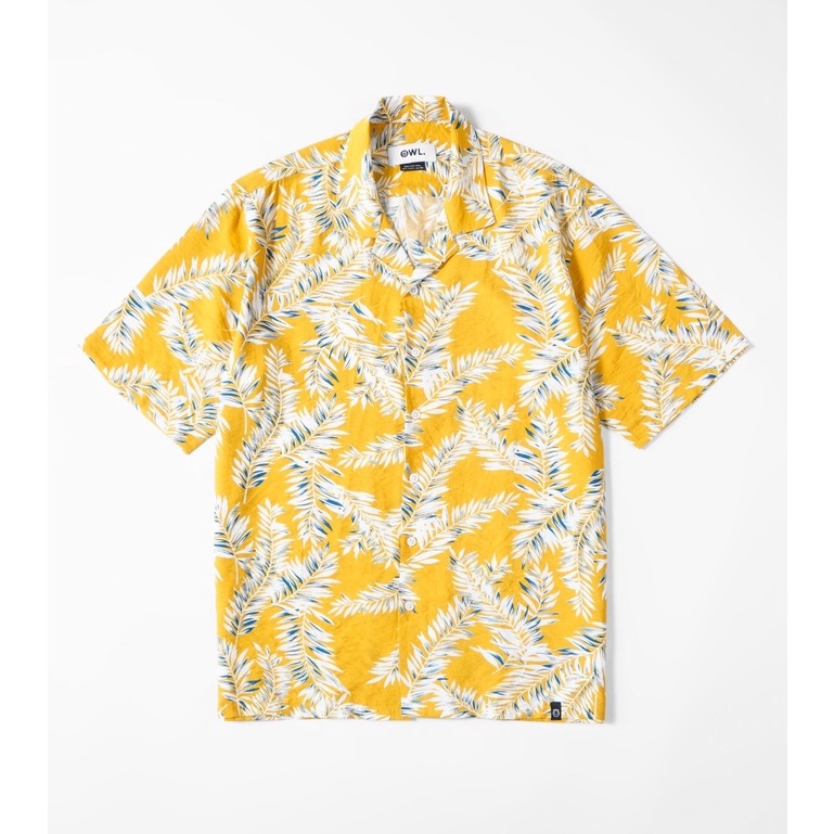 OWL BRAND ® TROPICAL CUBAN SHIRT - Áo sơmi nam ngắn tay họa tiết