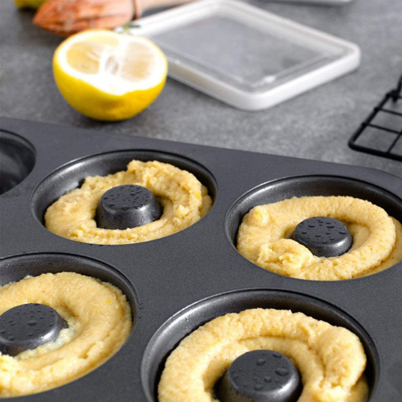 Khuôn Làm Bánh Donut 6 Ngăn Chống Dính Tiện Lợi