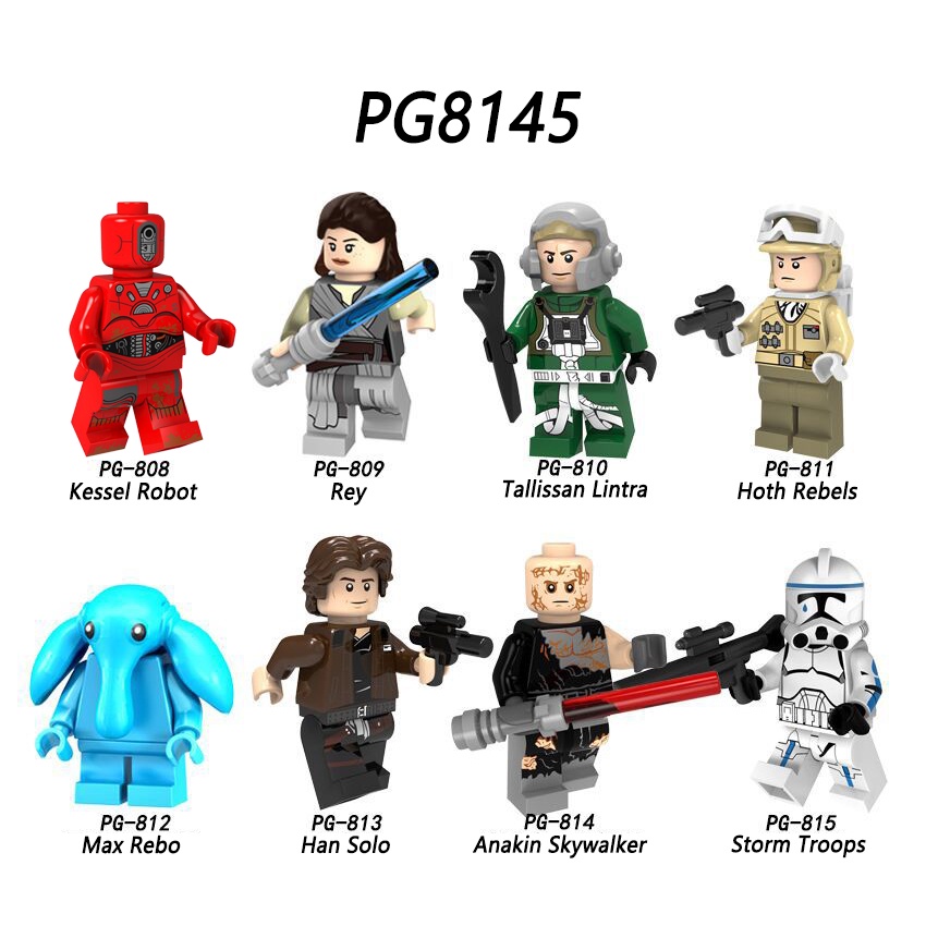 Mô Hình Đồ Chơi Mini 8 Loại Anakin Skywalker Phim Star Wars Tall Nissan Lintra Hoth Rebels Max Rebo Han Solo PG8145