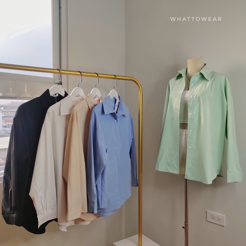 Sơ mi nữ oversized chất kate thoáng nhẹ