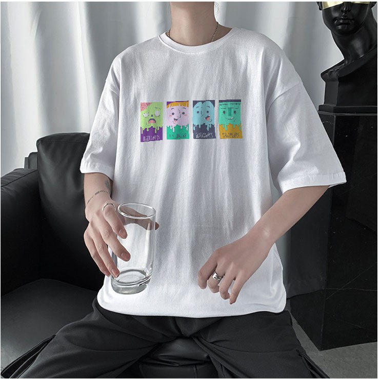 Áo Phông Unisex Cotton Halloween Dáng Rộng Tay Lỡ Siêu Đẹp - áo thun 360 nam nữ form rộng mùa hè 2 màu nổi bật