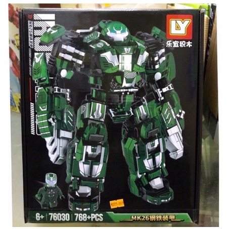 Lego Marvel - LY 76030 ( Lắp Ráp Mô Hình Hulk Buster MK26 768 Mảnh )