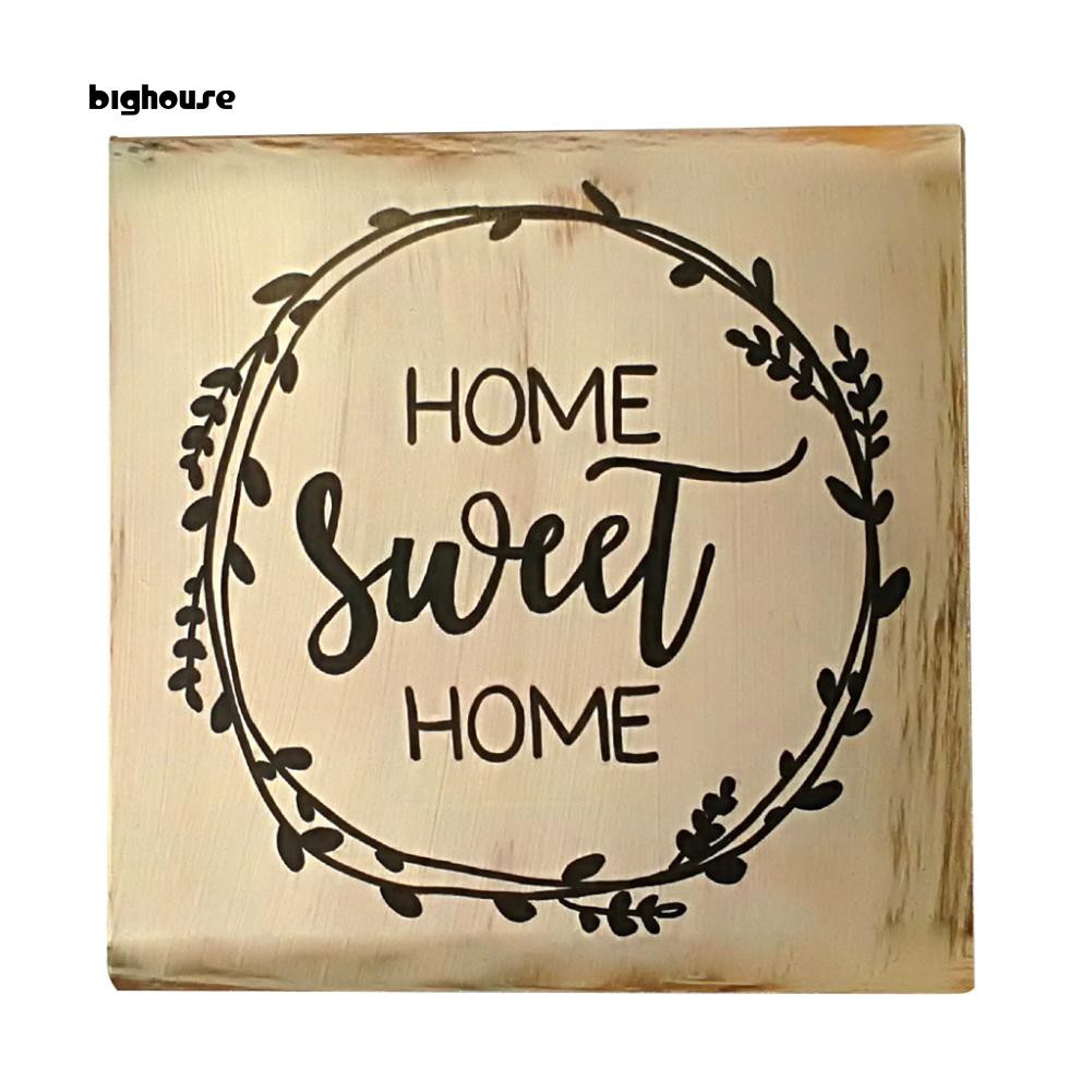 Miếng Gỗ Trang Trí Nội Thất Hình Chữ Home Sweet Home