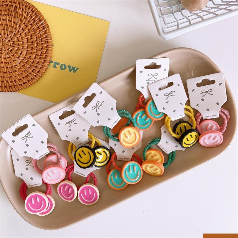 Dây buộc tóc cao su mềm co giãn họa tiết hoạt hình dễ thương cho bé gái