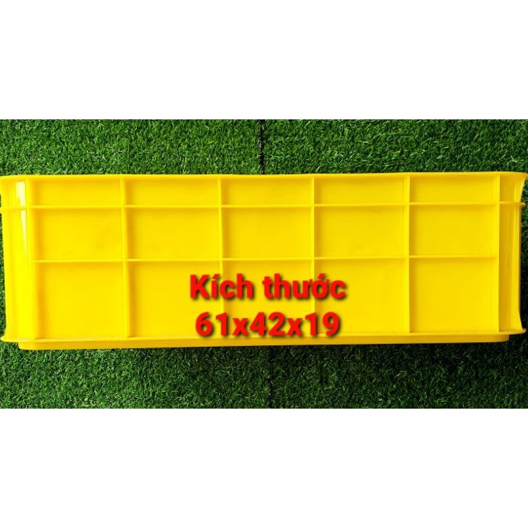 Khay nhựa nuôi cá sóng bít thấp kích thước 61x42x19