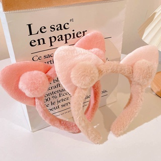 Băng Đô Tai Mèo Vải Cotton Dễ Thương Phong Cách Hàn Quốc