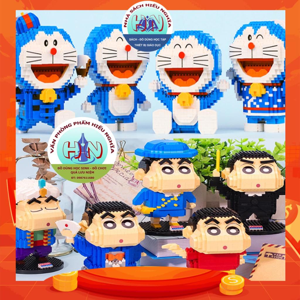 Bộ đồ chơi lego xếp hình Doraemon & Shin - Cao Cấp - Loại lớn