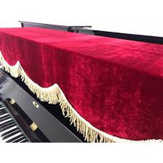Khăn phủ nhung đỏ đàn Piano cơ