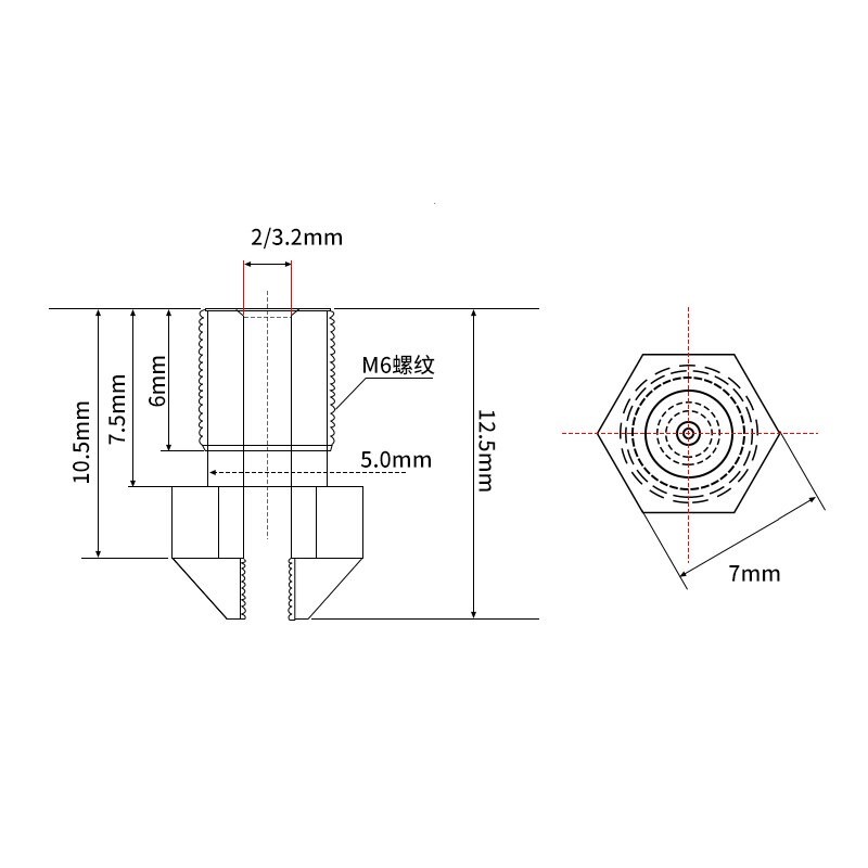 Đầu phun E3D 1.75mm có thể tháo rời