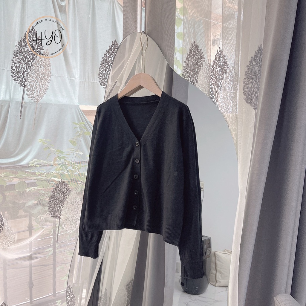 Áo khoác cardigan len mỏng trơn ulzzang hàng Quảng Châu