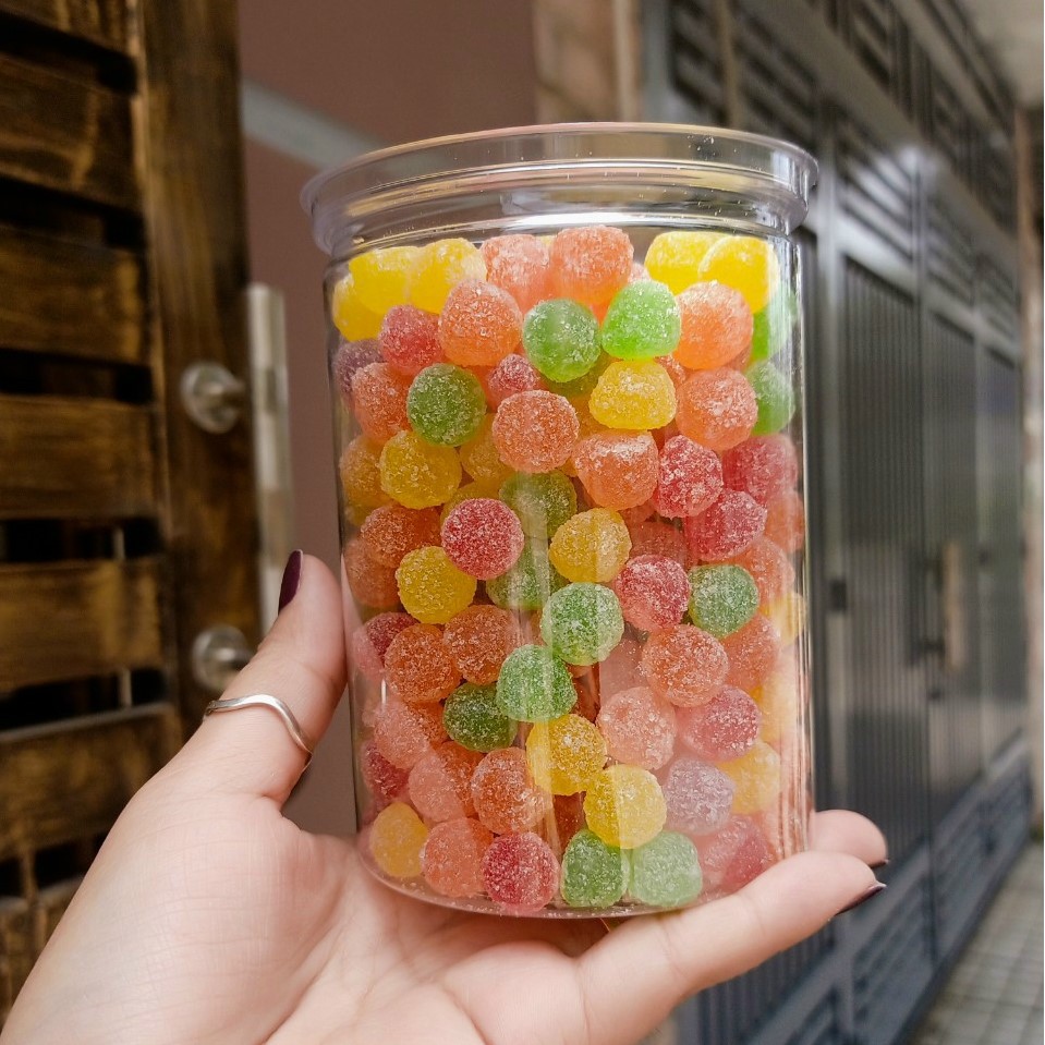 Lon 500g Kẹo Gôm Đường Trái Cây